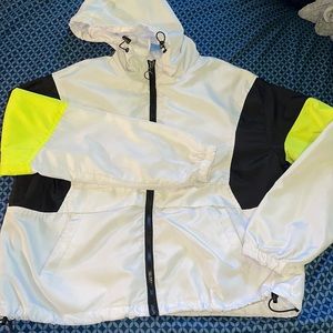 White Windbreaker